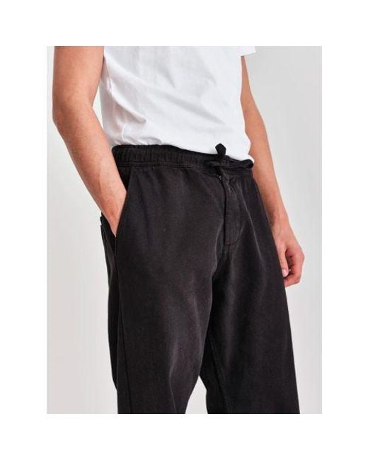 Wax London Black Kurt Linen Trouser for men