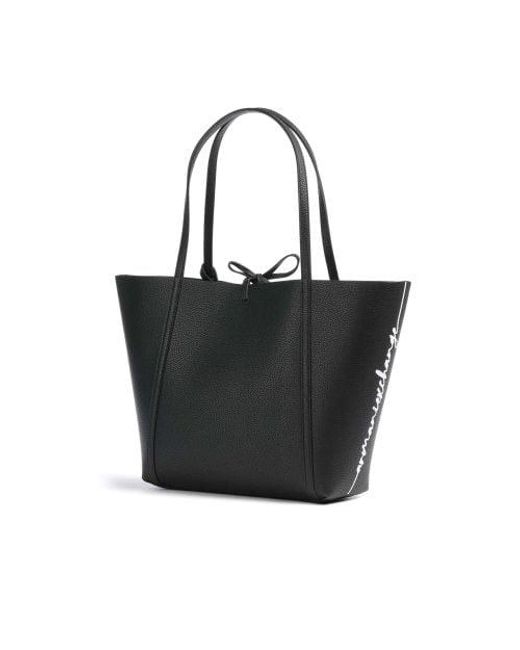 Armani Exchange Black Multicoloured Reversible Tote Bag