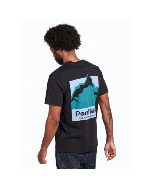 Penfield Black Mountain Scene Back Graphic T-Shirt for men