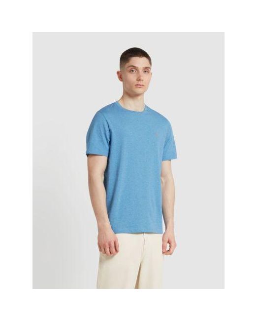 Farah Blue Arctic Marl Regular Fit Danny T-Shirt for men