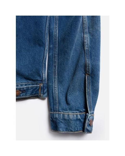 Nudie Jeans Blue Mid Danny Greasy Denim Jacket for men