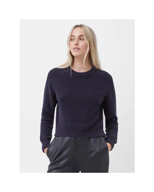 French Connection Blue Utility Lilly Mozart Crew Neck Jumper