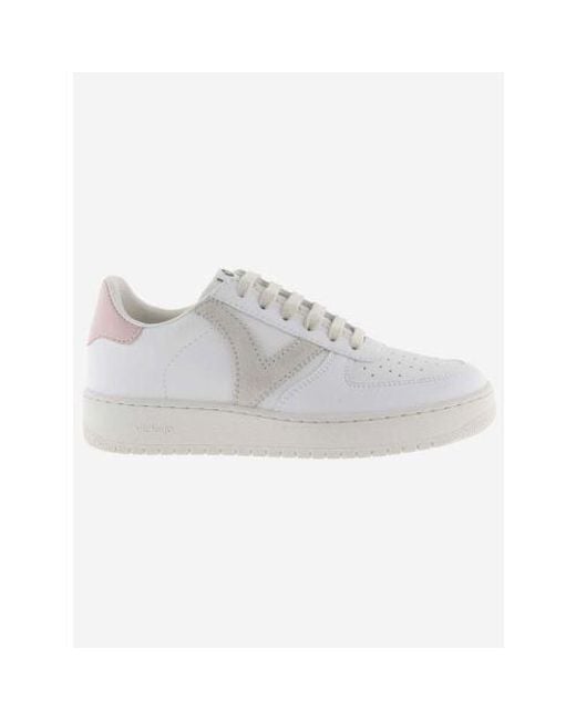 Victoria White Madrid Faux Leather Trainer