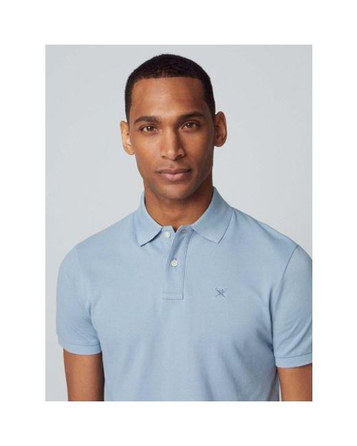 Hackett Blue Airforce Embroidered Logo Polo Shirt for men