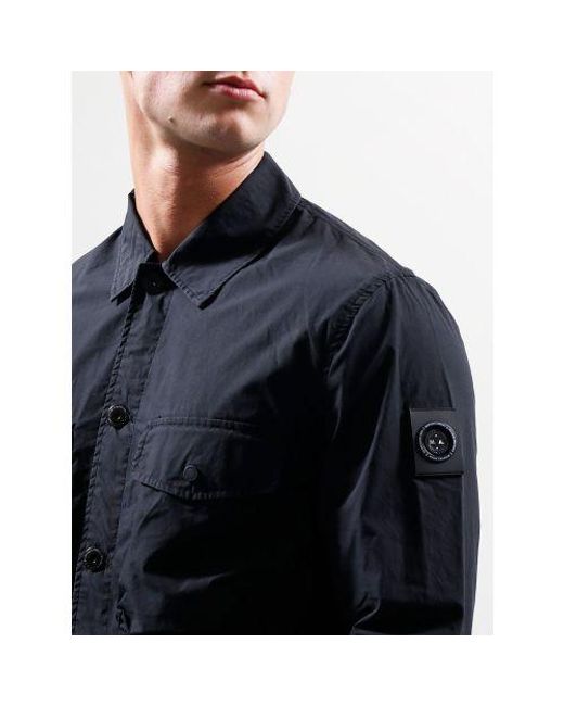 Marshall Artist Black Parachute Cotton Overshirt for men