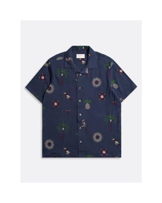 Far Afield Blue Iris Stachio Shirt for men