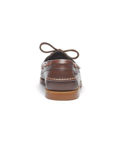 Sebago Brown Cognac Gum Portland Martellato Shoe for men