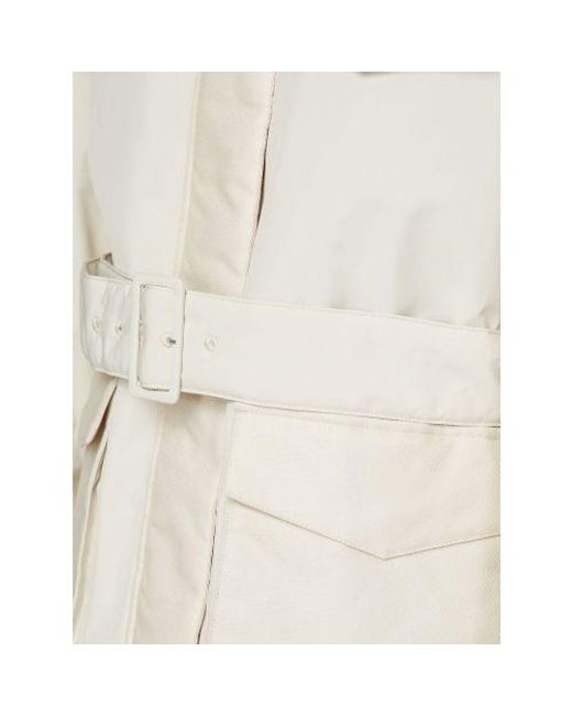 Gant White Putty Blocked Down Short Parka