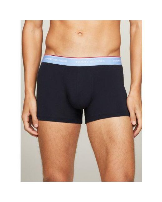 Tommy Hilfiger Blue Spell Fierce Army Rouge 5-Pack Waistband Trunk for men