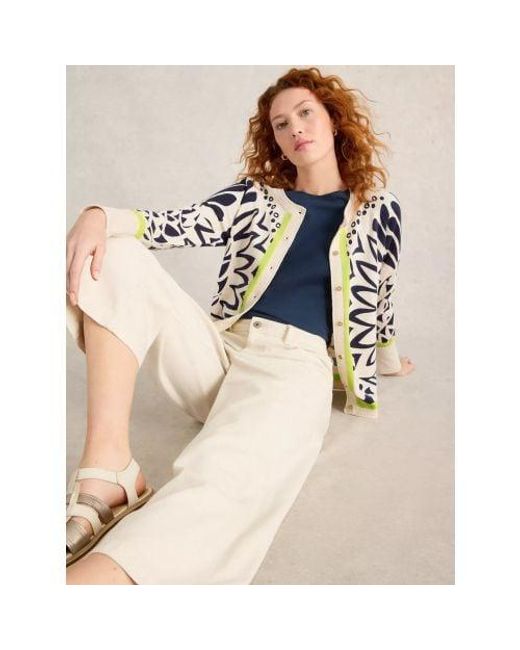 White Stuff Natural Ivory Print Lulu Printed Cardigan