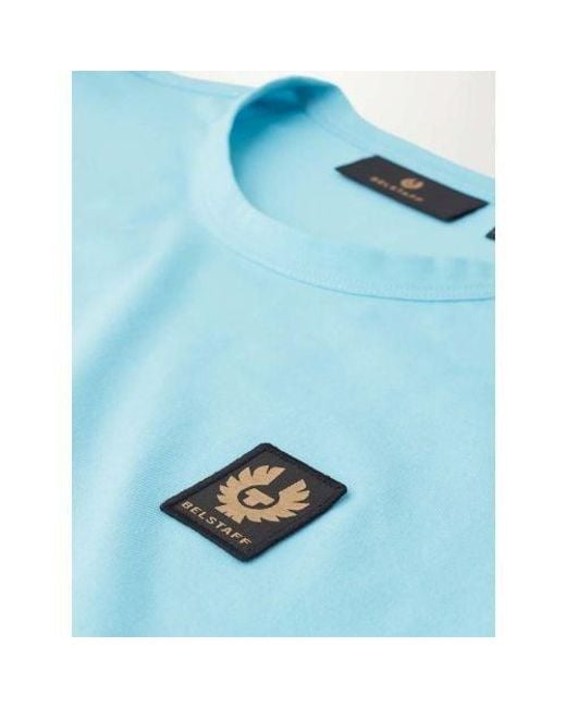 Belstaff Blue Skyline Cotton Jersey T-Shirt for men