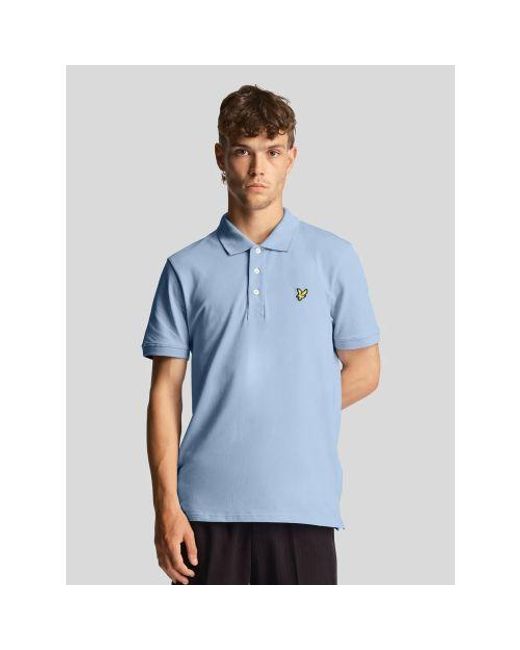 Lyle & Scott Blue Light Plain Polo Shirt for men