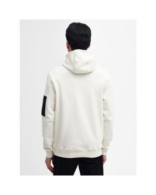 Barbour White Dove Tempo Hoodie for men