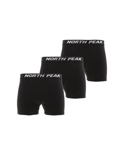 North Peak Black Amble 3-Pack Boxer for men