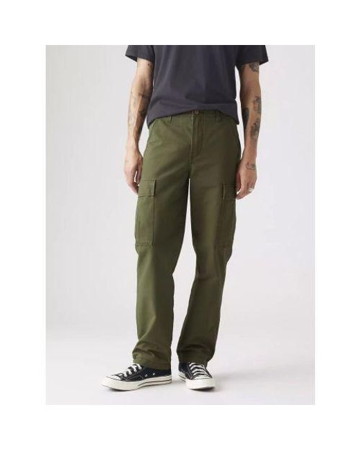 Levi's Green Dark Cargo Straight Jean for men