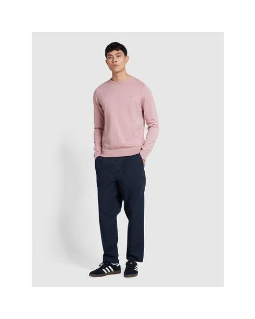 Farah Pink Dark Mullen Sweater for men