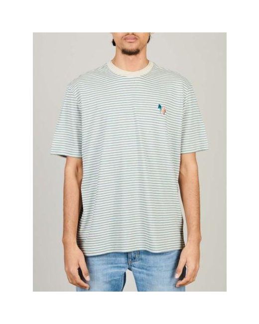Paul Smith Blue Off- Regular Fit Broad Zebra T-Shirt for men