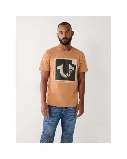True Religion Blue Acorn Horseshoe Logo T-Shirt for men