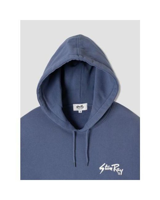 Stan Ray Blue Battle Natural Print Stan Og Hoodie for men