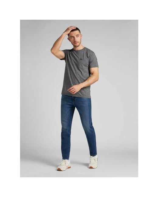 Lee Jeans Gray Washed Ultimate Pocket T-Shirt for men