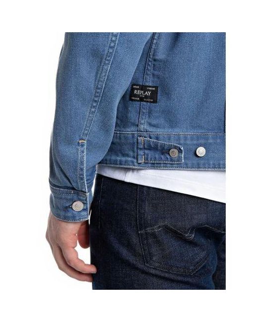 Replay Blue Denim Jacket for men