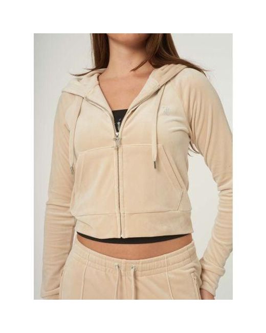 Juicy Couture Natural Brazilian Sand Madison Classic Velour Hoodie