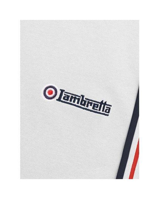Lambretta White Twin Tipped Polo Shirt for men