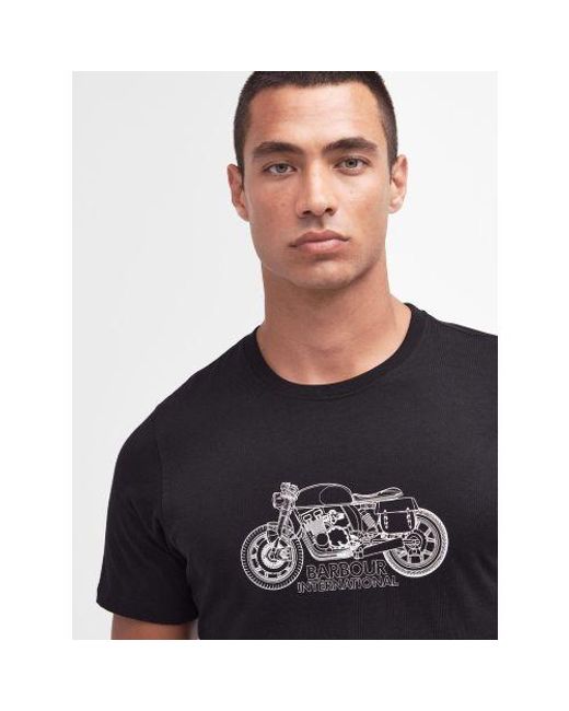 Barbour Black Colgrove Motor T-Shirt for men
