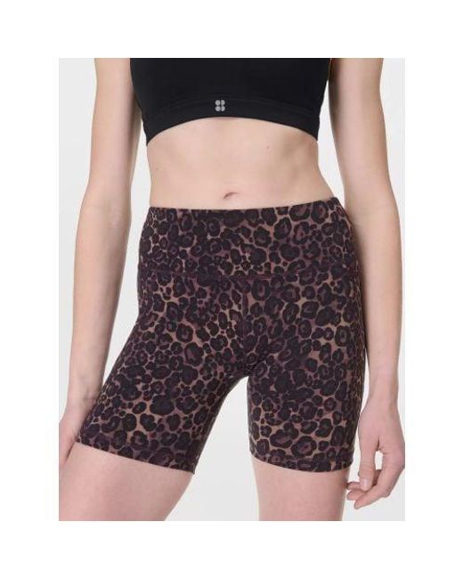 Sweaty Betty Black Wild Leopard Print Power Short
