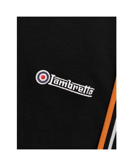 Lambretta Black Twin Tipped Polo Shirt for men