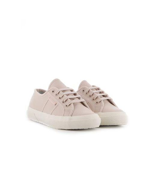 Superga Pink Almond 2750 Tumbled Leather Sneaker