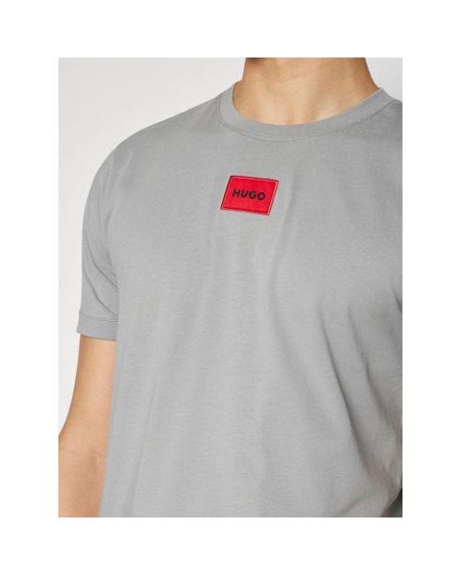 HUGO Gray Medium Diragolino212 T-Shirt for men
