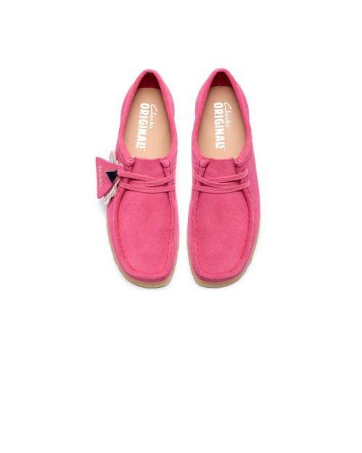 Clarks Pink Interest Wallabee Shoe