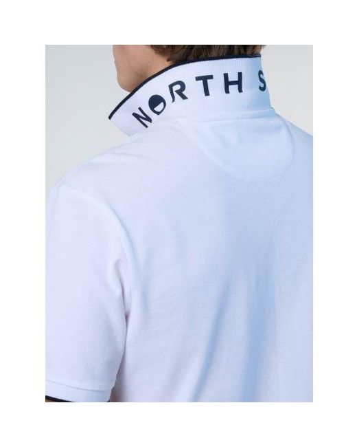 North Sails White Striped Polo Shirt for men
