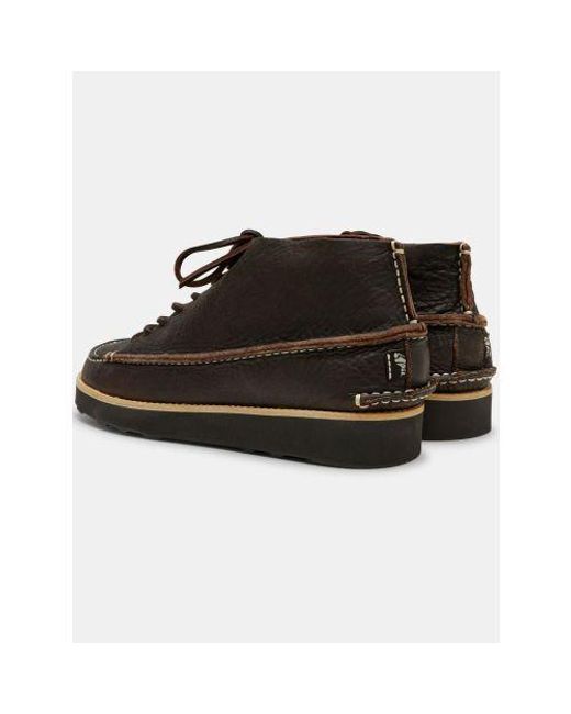 Yogi Footwear Black Dark Fairfield Leather Lace Hook Boot for men