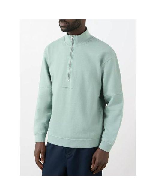 Edwin Green Iceberg Koji Half Zip Sweatshirt for men