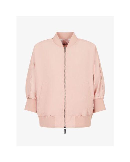 Armani Exchange Pink Reversible Lady Blouson Jacket