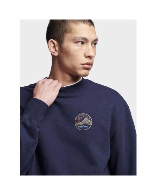 Penfield Blue Blazer Circle Mountain Lb Sweatshirt for men