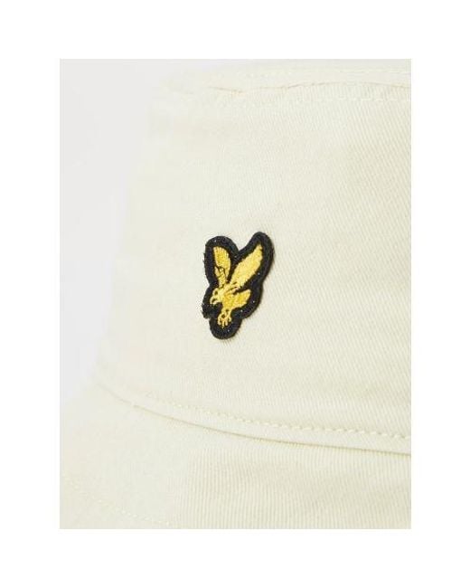 Lyle & Scott White Luna Bucket Hat for men