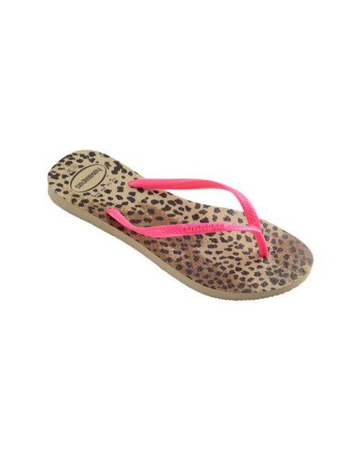 Havaianas Pink Kids Sand Animals Slim Flip Flop