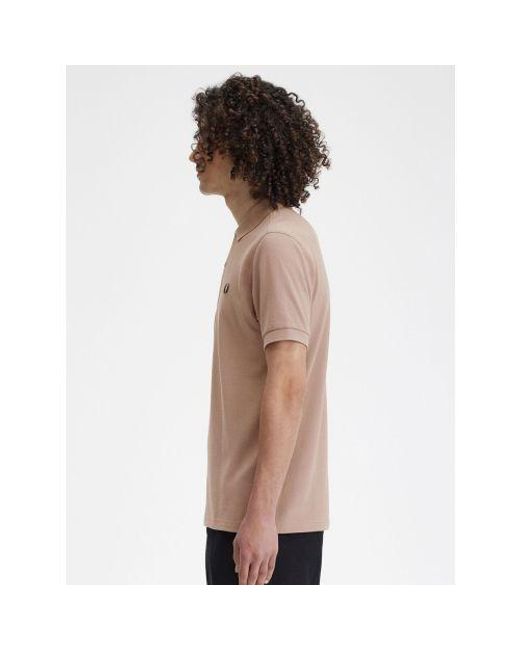 Fred Perry Pink Dark Plain Polo Shirt for men