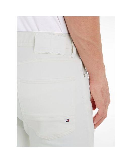 Tommy Hilfiger White Gale Straight Denton Jean for men