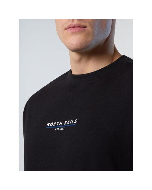 North Sails Black Comfort Fit T-Shirt for men
