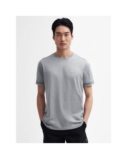Barbour Gray Ultimate Philip Tip Cuff T-Shirt for men
