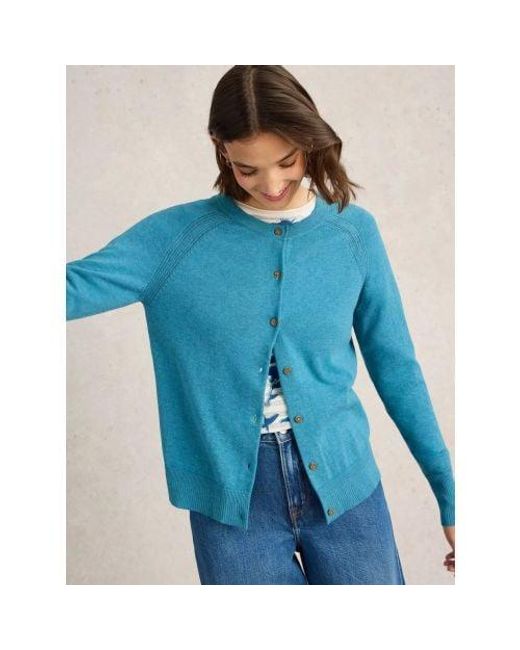 White Stuff Blue Mid Lulu Cardigan