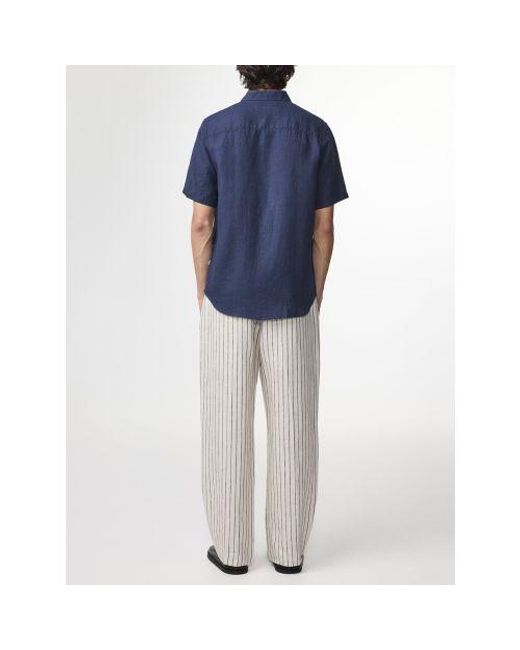 NN07 Blue Enzo Classic Collar Shirt for men