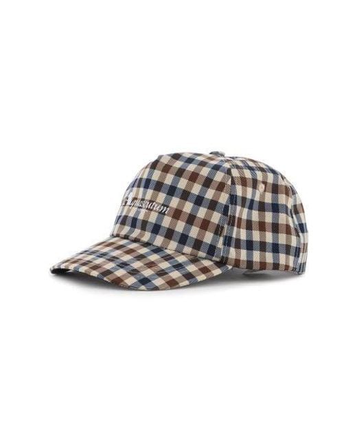 Aquascutum Black Check Hydro Active Cap for men