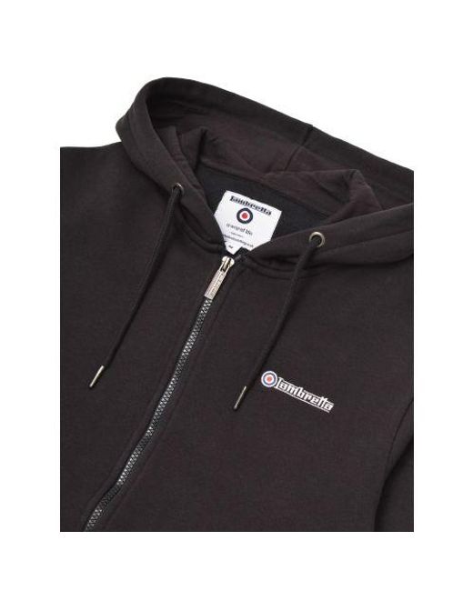 Lambretta Black Full Zip Hoodie for men