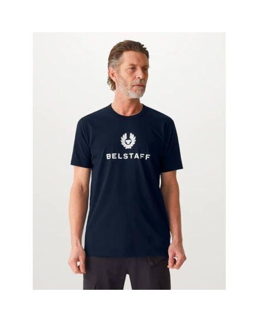 Belstaff Blue Dark Ink Signature T-Shirt for men
