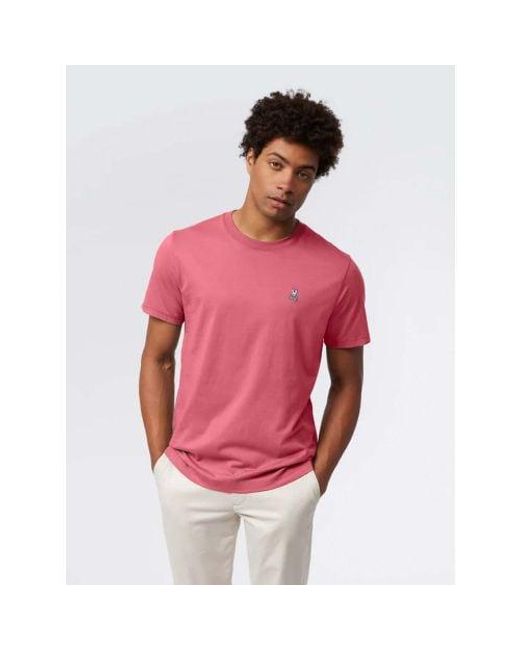 Psycho Bunny Red Camellia Rose Classic Crew Neck T-Shirt for men